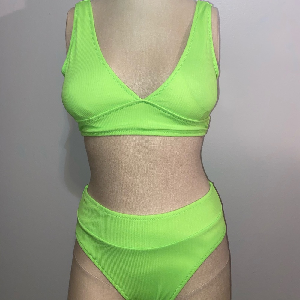 Brand New Neon Green High Waisted Bikini